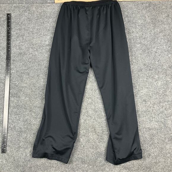 Reebok Track Pants Mens Size L Black Stripe Lightweight Athletic Drawstring - Picture 9 of 10